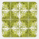 Search for green tile stickers Watercolor