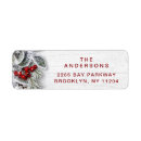 Search for holly and pine return address labels Simple