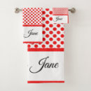 Search for red and white polka dot bath towels Vintage
