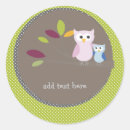 Search for owl on branch stickers Baby