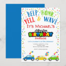 Search for parade birthday invitations Drive by party