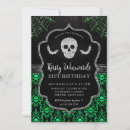 Search for skull green invitations Black