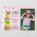 Search for gold pineapple invitations Pool party