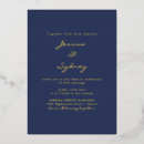 Search for blue gold and white wedding invitations Simple