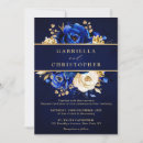 Search for simple royal blue wedding invitations Sophisticated  bright chic peony