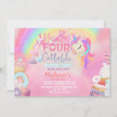 Search for unicorn doughnut birthday invitations Rainbow