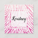 Search for pink zebra business cards Glitter