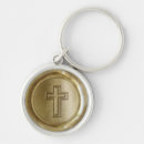 Search for gold cross key rings Catholic