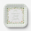 Search for green gingham plates Mother to be