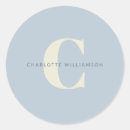 Search for light blue monogram stickers Simple