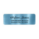 Search for blue metallic return address labels Stylish
