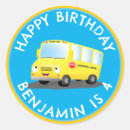 Search for bus birthday stickers Cute