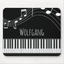 Search for music note mouse mats Black