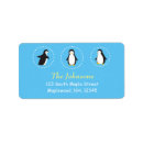 Search for pink penguin return address labels Cute