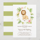 Search for kids safari birthday invitations Lion