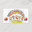 Search for date business cards Babysitter
