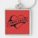 Search for true love key rings Heart