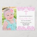Search for child christening invitations Pink