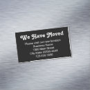 Search for new address business cards Black and white