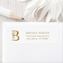 Search for letter b return address labels Elegant