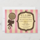 Search for vintage baby girl shower invitations It's a girl