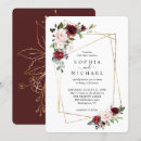 Search for wine and gold wedding invitations Rustic