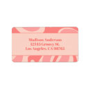 Search for abstract swirl return address labels Pink