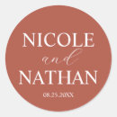 Search for earth tone wedding stickers Simple