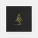 Search for black christmas napkins Black and gold