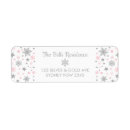 Search for pink and silver return address labels For kids