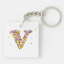 Search for letter v key rings Flowers