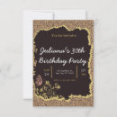Search for animal print birthday invitations Black and gold
