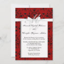 Search for black white red damask wedding invitations Bow