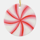 Search for red and white candy christmas tree decorations Swirl