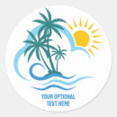 Search for tropical island beach stickers Sunset