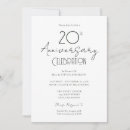 Search for 20th anniversary invitations Black and white