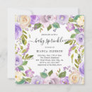 Search for lilac baby girl shower invitations Watercolor flowers