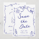 Search for quirky save the dates Blue