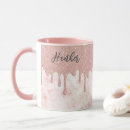 Search for glitter monogram mugs Blush pink