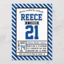 Search for blue 21st birthday invitations Blue and white