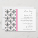 Search for pink damask wedding invitations Elegant