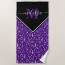 Search for music beach towels Purple