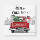 Search for christmas truck magnets Vintage red truck