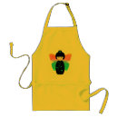 Search for butterfly on black aprons Yellow