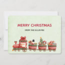 Search for toy train christmas cards Vintage