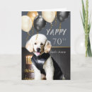 Search for funny 70th cards Black
