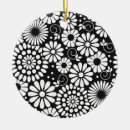 Search for funky christmas tree decorations Black and white