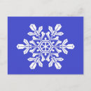 Search for snow flake postcards Blue