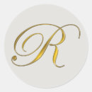 Search for gold r monogram stickers Elegant
