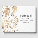 Search for autumn leaves wedding guest books Gold